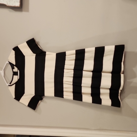 Pink Tartan Dresses & Skirts - Black and white stripe dress. Size small.